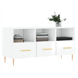 TV Cabinet High Gloss White 102x36x50 cm Engineered Wood