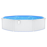 Swimming Pool with Steel Wall Round 550x120 cm White