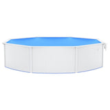 Swimming Pool with Steel Wall Round 550x120 cm White