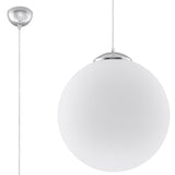 Pendant lamp steel, glass Ugo minimalistic Design E27