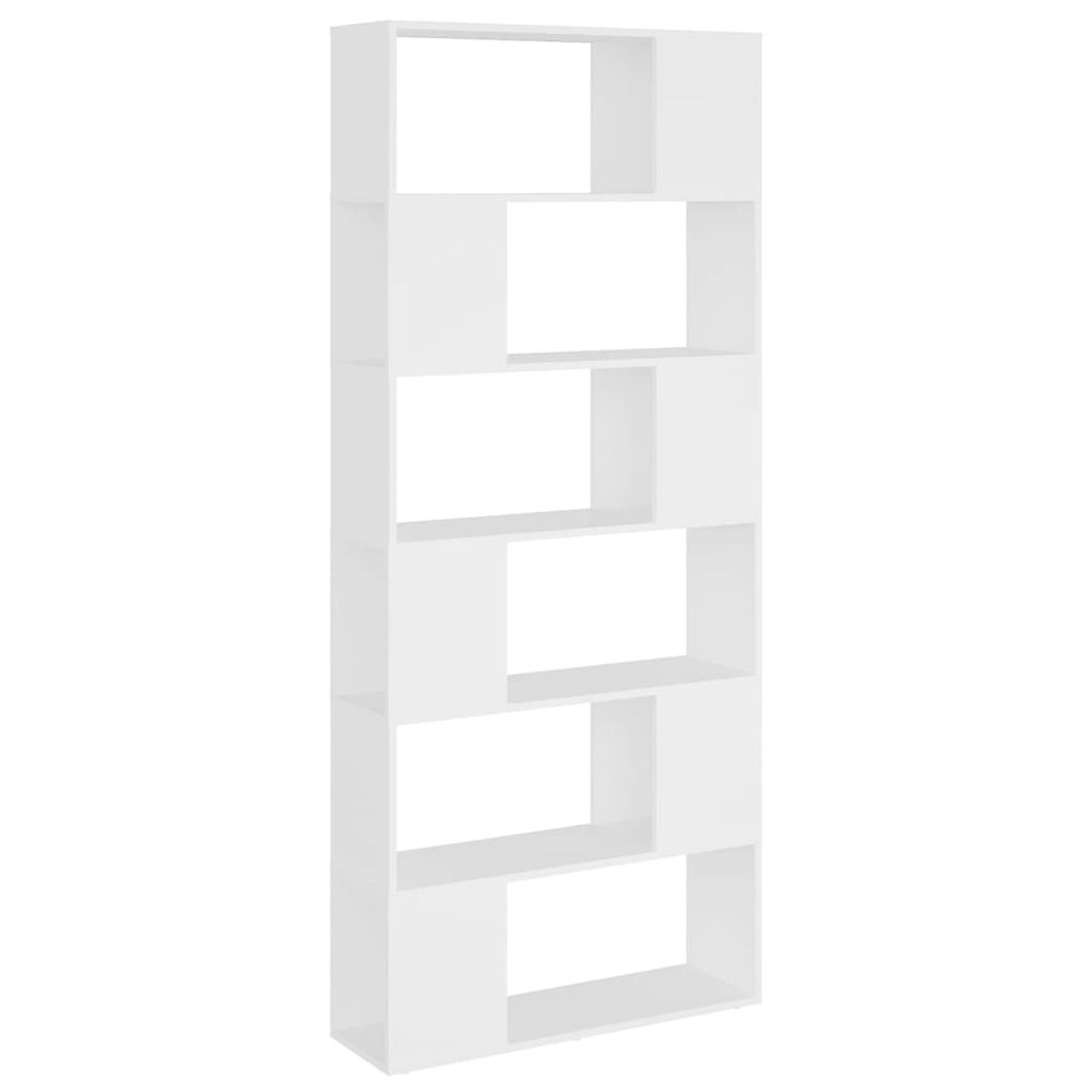 Book Cabinet Room Divider White 80x24x186 cm Engineered Wood