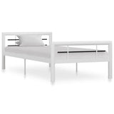 Bed Frame Metal 90x200 cm to 180x200 cm In Black, White & Grey