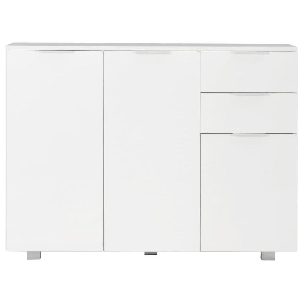 Sideboard High Gloss White 107x35x80.5 cm