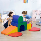 7 Pieces Kids Foam Soft Play Set Toddler Climbers Play Structures