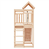 Playhouse with Climbing Wall Solid Wood Pine