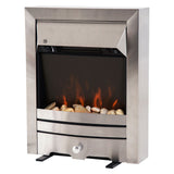 LED Flame Electric Fire Place-Stainless Steel 2KW Pebble Burning Effect Indoor