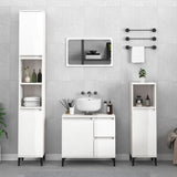 Bathroom Cabinet White 30x30x190 cm Engineered Wood