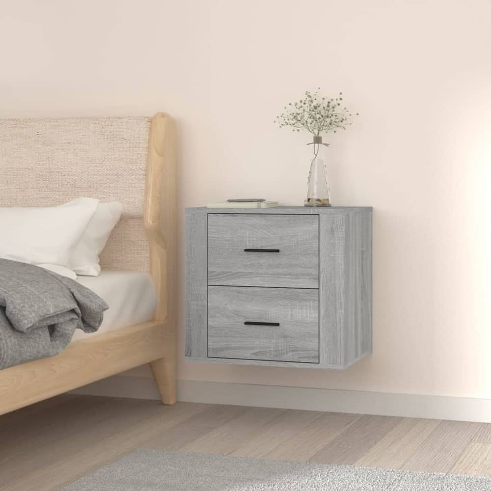 Wall-mounted Bedside Cabinet White 50x36x47 cm