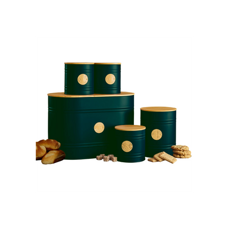 Neo Emerald Green Scandi 5 Piece Kitchen Canister Set