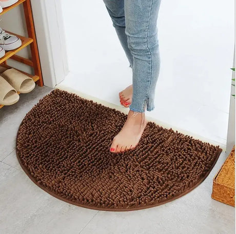 40X60cm Soft Carpet Slip-resistant Bathing Room Rug Floor Door Mat Dirt Barrier Semi Circle Floor Door Cushion Mat Rug