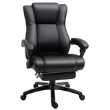 Executive Home Office Chair High Back Recliner, w/ Foot Rest, Black Vinsetto