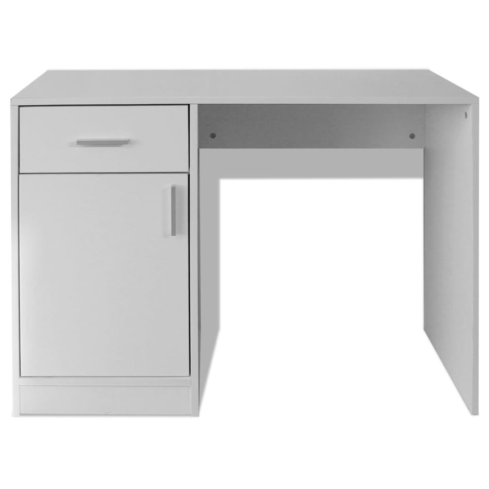 Desk with Drawer and Cabinet White 100x40x73 cm