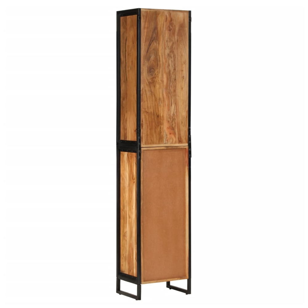 Bathroom Cabinet 40x27x190 cm Iron and Solid Wood Acacia