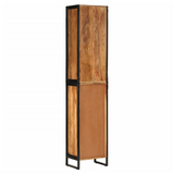 Bathroom Cabinet 40x27x190 cm Iron and Solid Wood Acacia