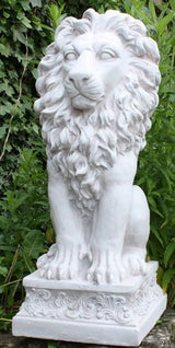 Stone Effect Sitting Lion Statue