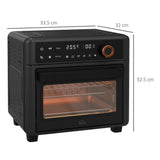 HOMCOM Air Fryer Oven 13L Mini Oven Countertop Convection Oven 1200W Black