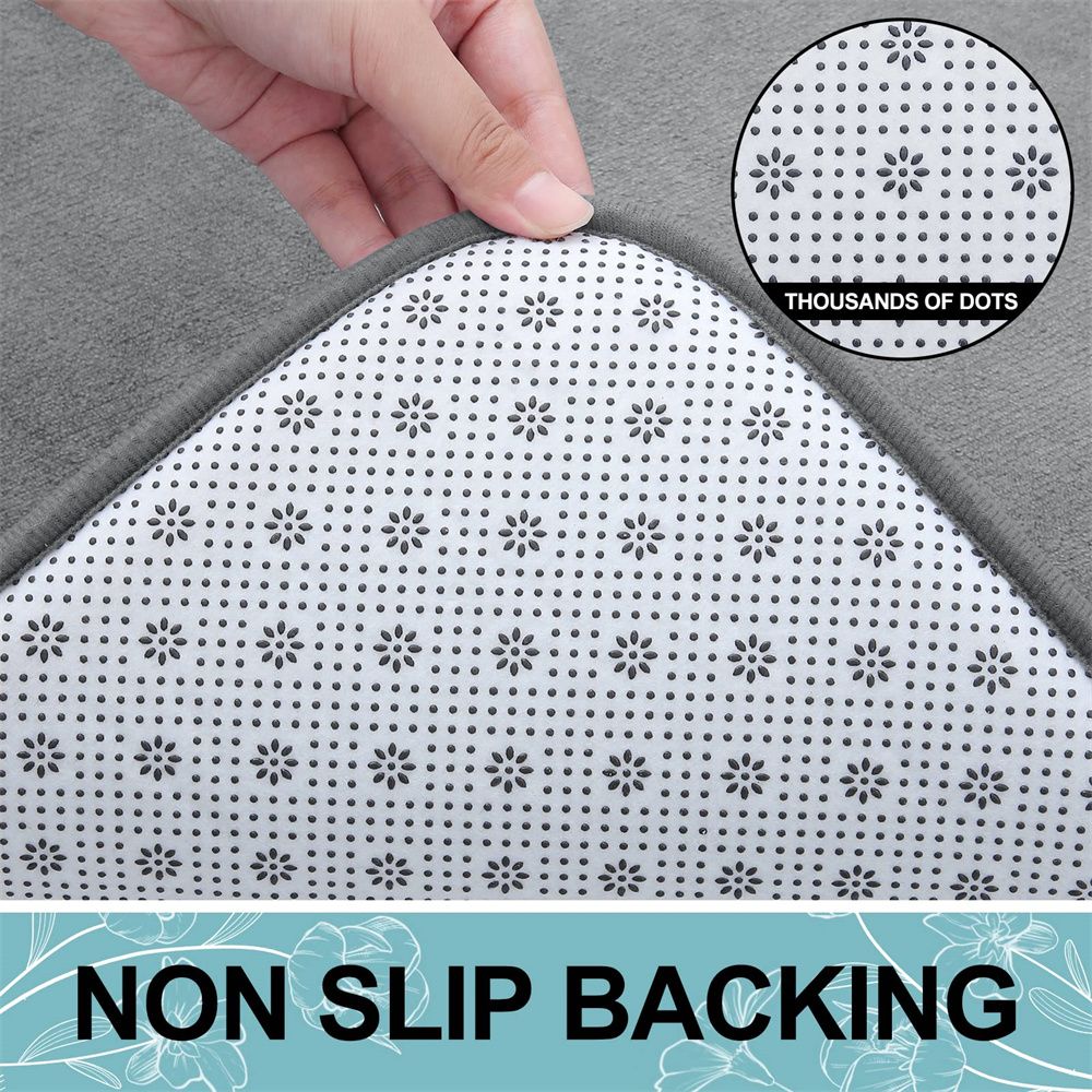 Bathroom Mat Memory Foam Soft Bath Mat Non-slip Absorbent Washable Rug Toilet Floor Carpet Home Bath Soft Comfortable Rug