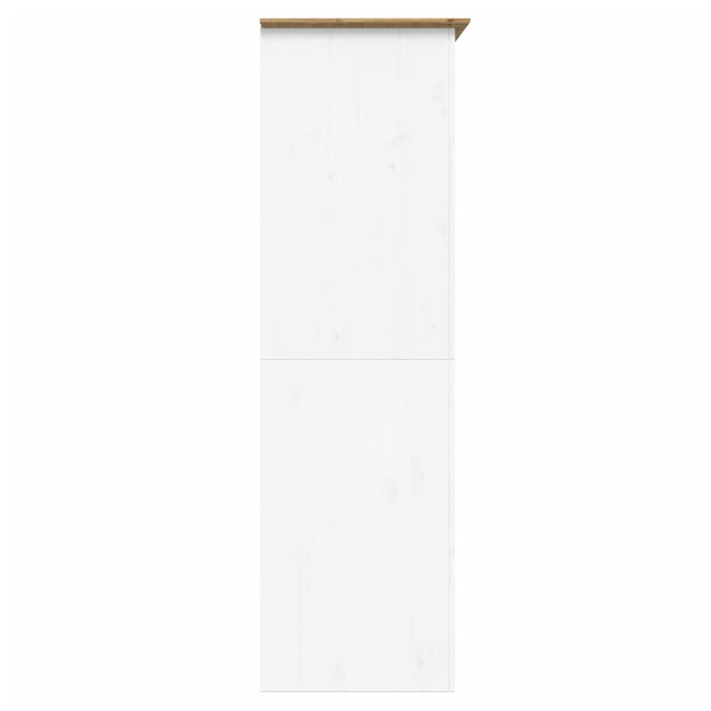 Wardrobe BODO White and Brown 101x52x176.5 cm Solid Wood Pine