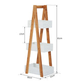 Bathroom A-Shape Rack, 3-Tier-Bamboo