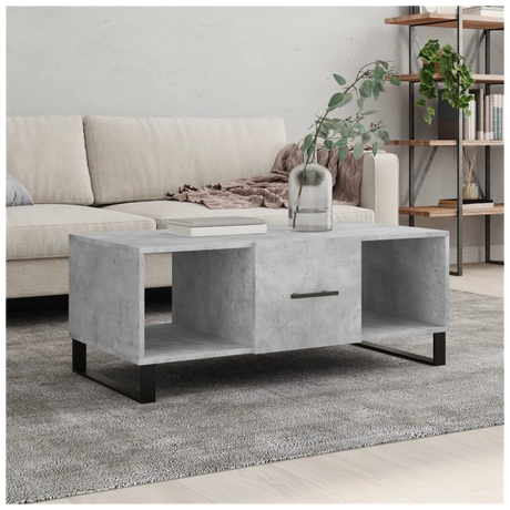 Coffee Table Concrete Grey 102x50x40 cm Engineered Wood