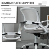 Mesh Home Office Chair Swivel Desk Task PC Chair w/ Lumbar Support, Arm, Grey