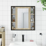 Bathroom Mirror Cabinet Sonoma Oak 60x16x60 cm Engineered Wood