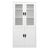 Office Cabinet White 90x40x180 cm Steel