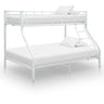 Bunk Bed Frame White Metal 140x200 cm/90x200 cm