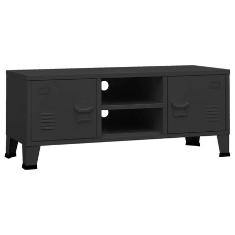 Industrial TV Cabinet Black 105x35x42 cm Metal