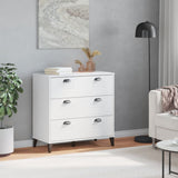 Drawer Cabinet White Solid Wood Pine