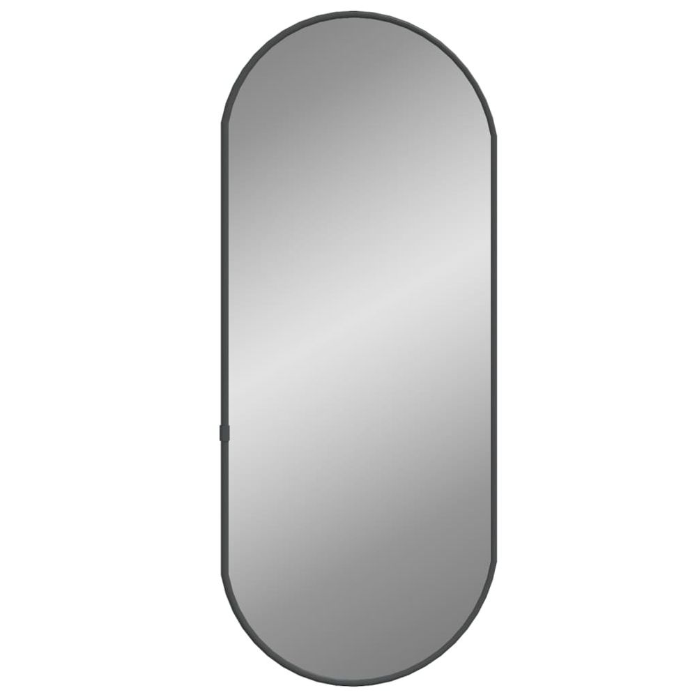 Wall Mirror Black 60x25 cm Oval