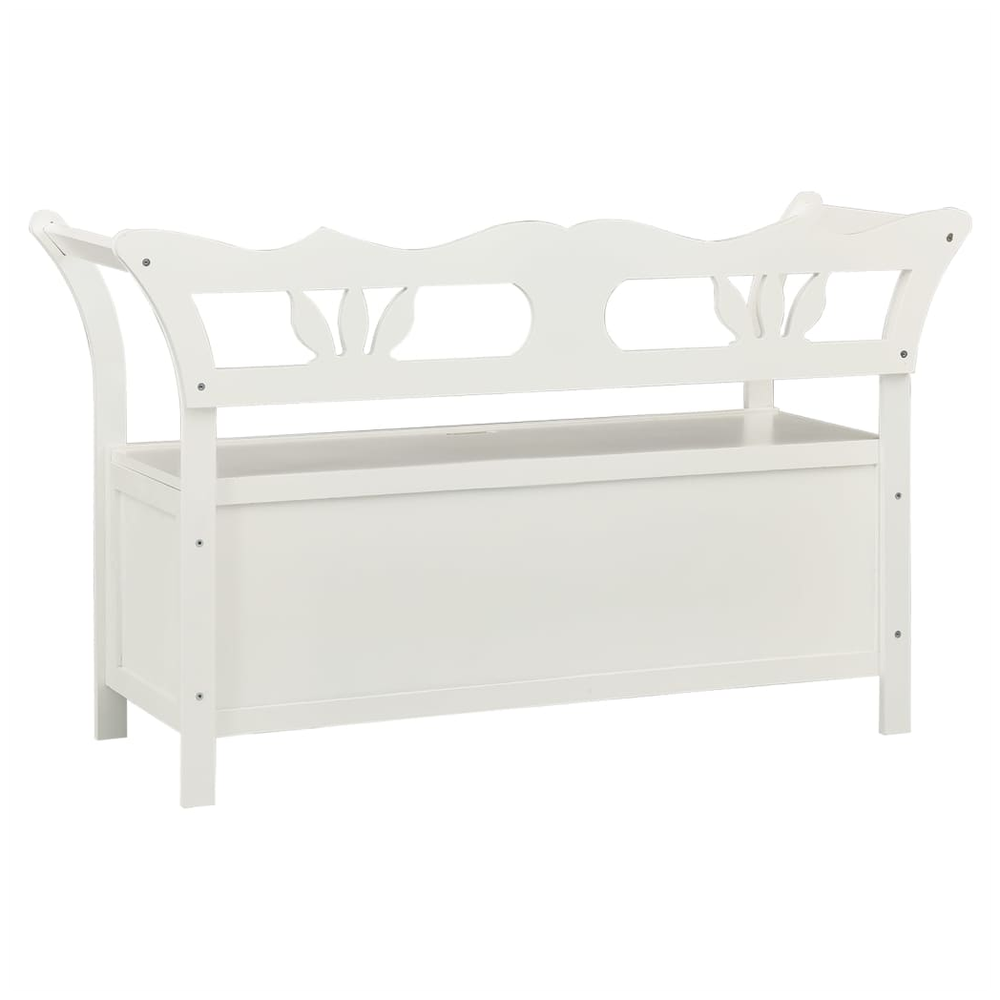 Bench White 107x45x75.5 cm Solid Wood Fir