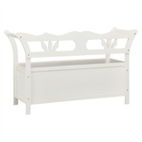 Bench White 107x45x75.5 cm Solid Wood Fir