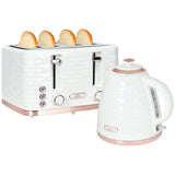 Kettle and Toaster Set 1.7L Rapid Boil Kettle & 4 Slice Toaster White