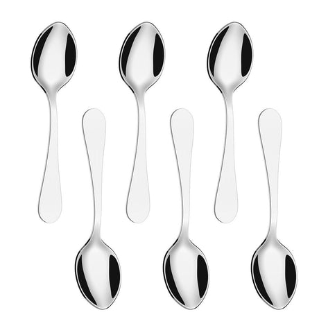 Tea Spoons, Set Stainless Steel Coffee Tea Dessert 14cm (Silver)