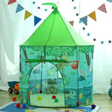 Jungle Play Tent Portable Foldable Green Pop Up Garden Playhouse Tent