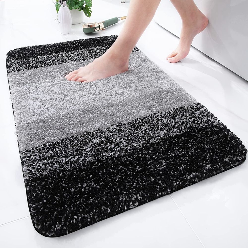 Olanly Large Bathroom Rug 60x150 Mat Shaggy Soft Absorbent Bath Rug Non Slip Machine Washable Bath Mat Bathroom Shower Foot Mats