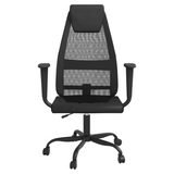 Office Chair Black Mesh Fabric and Faux Leather