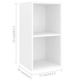 Wall-mounted TV Cabinets 2 pcs White Engineered Wood