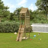 Playhouse with Climbing Wall Solid Wood Pine