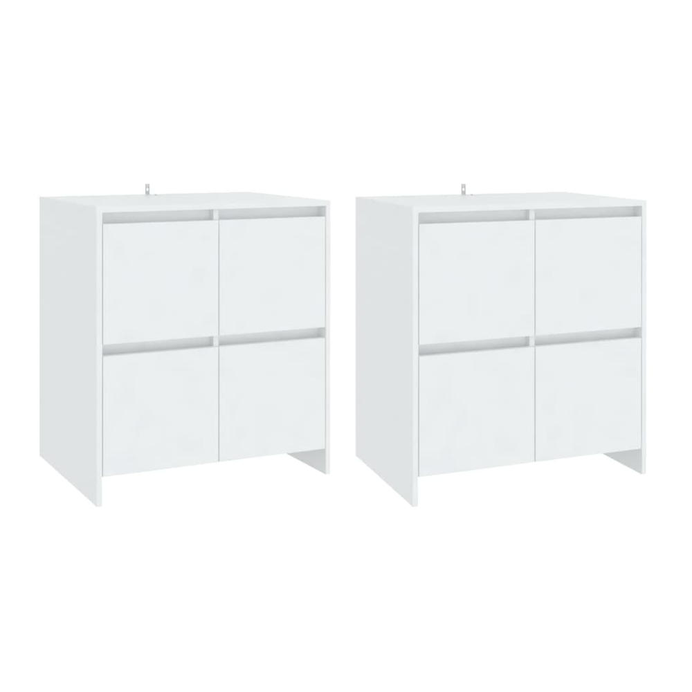 Sideboards 2 pcs White 70x41x75 cm Engineered Wood