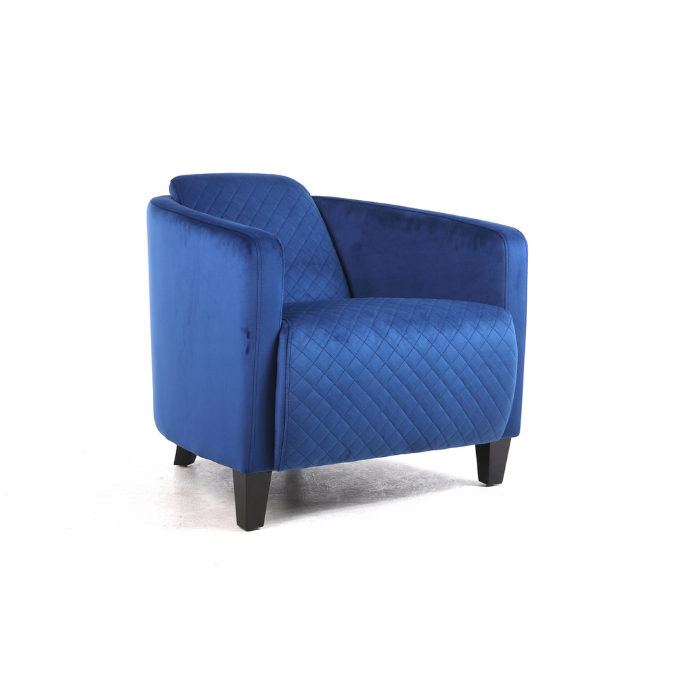 86CM BLUE COLOUR VELVET ARMCHAIR