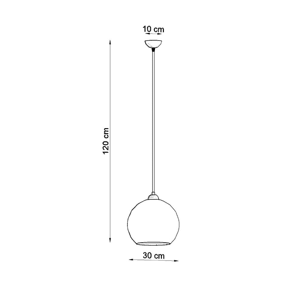 Pendant lamp steel, glass Ball minimalistic Design E27