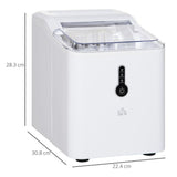 12kg Ice Maker Machine Counter Top Home Drink Equipment w/ Basket White