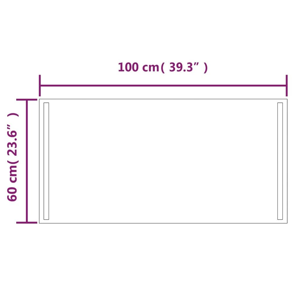 LED Bathroom Mirror 60x100 cm