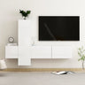 5 Piece TV Cabinet Set High Gloss White Engineered Wood