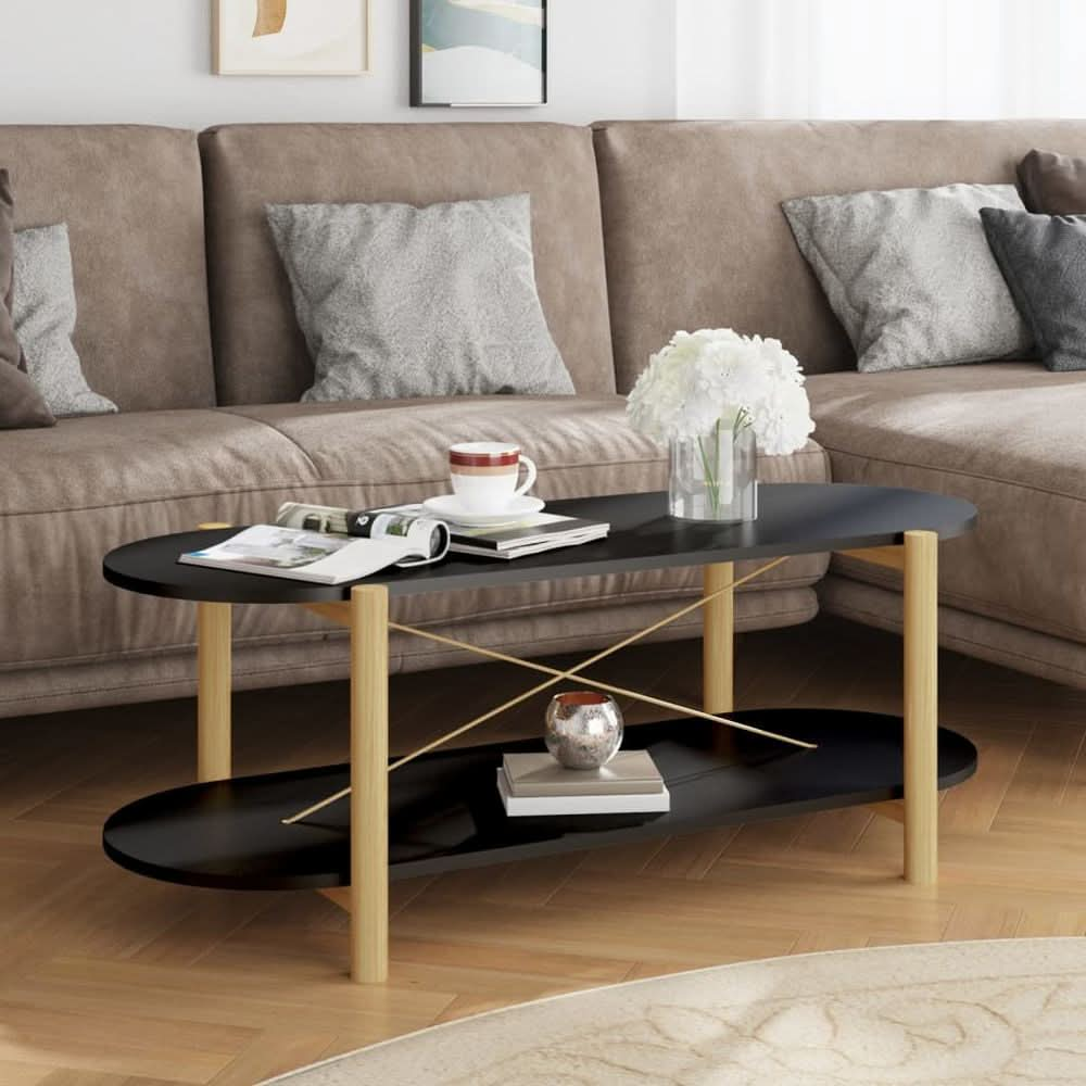 Coffee Table White 110x48x40 cm Engineered Wood