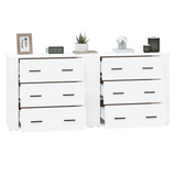 Sideboards 2 pcs White Engineered Wood