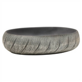 Countertop Basin Black and Grey Oval 59x40x15 cm Ceramic