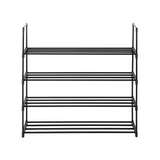 2 Set 4 Tiers Shoe Rack Shoe Tower Shelf Storage Organizer For Bedroom, Entryway, Hallway, and Closet Gray Color